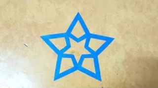 종이 오리기(별) star paper cutting 색종이 오리기 Origami 종이접...